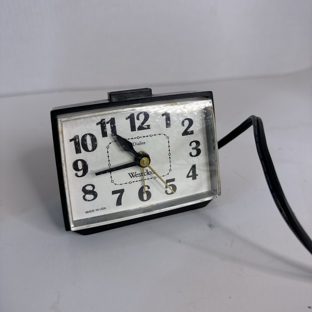 Vintage Westclox Dialite Electric‎ Alarm Clock Model 22090-22540 USA TESTED